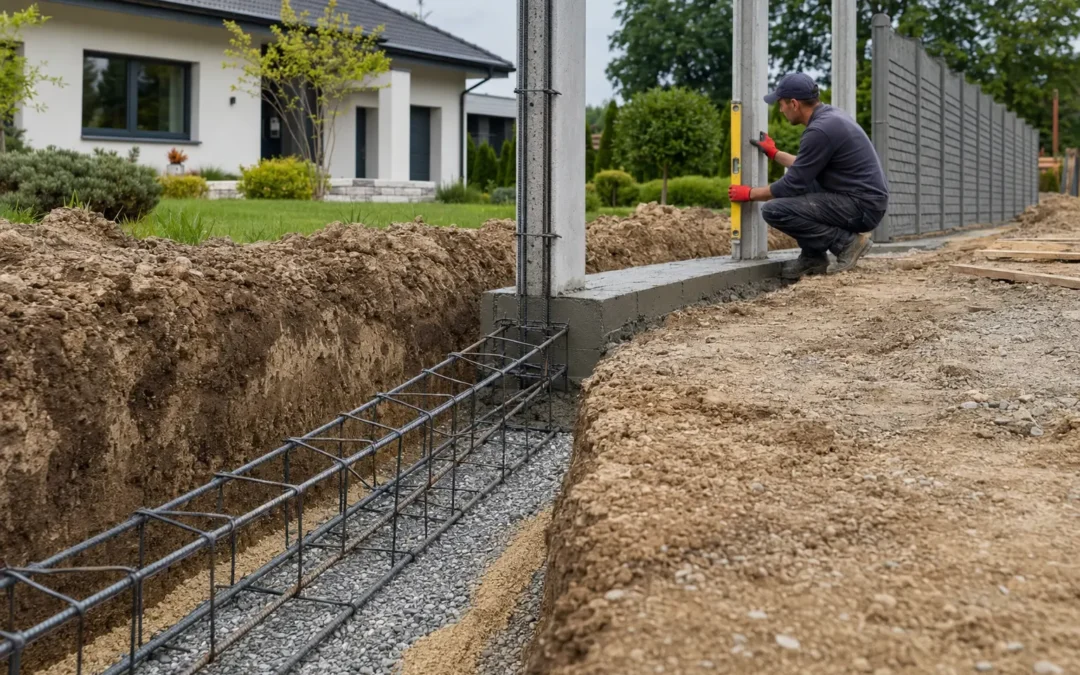 Fundament pod ogrodzenie betonowe – najczęstsze błędy wykonawcze